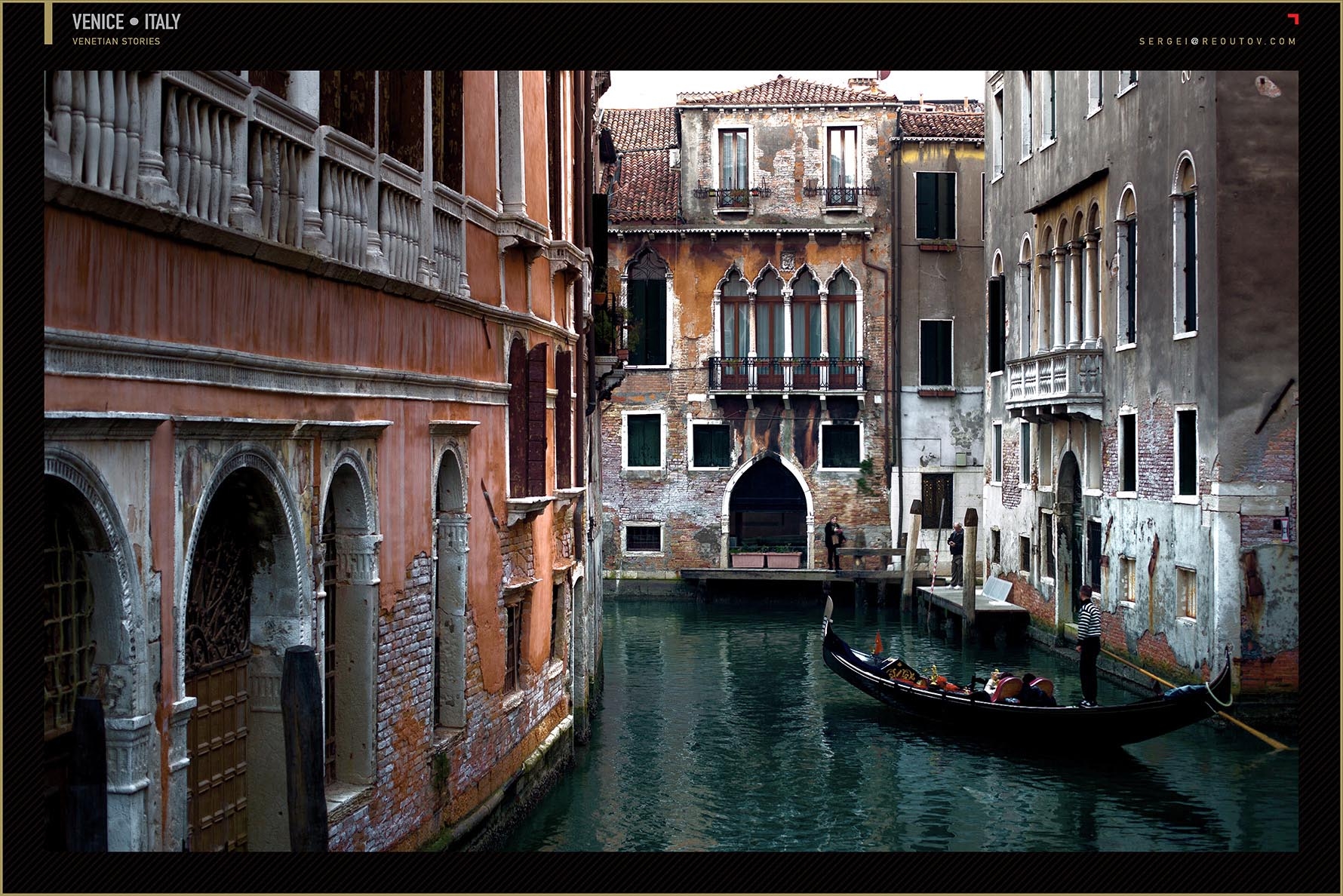 Venetian canals with gondola