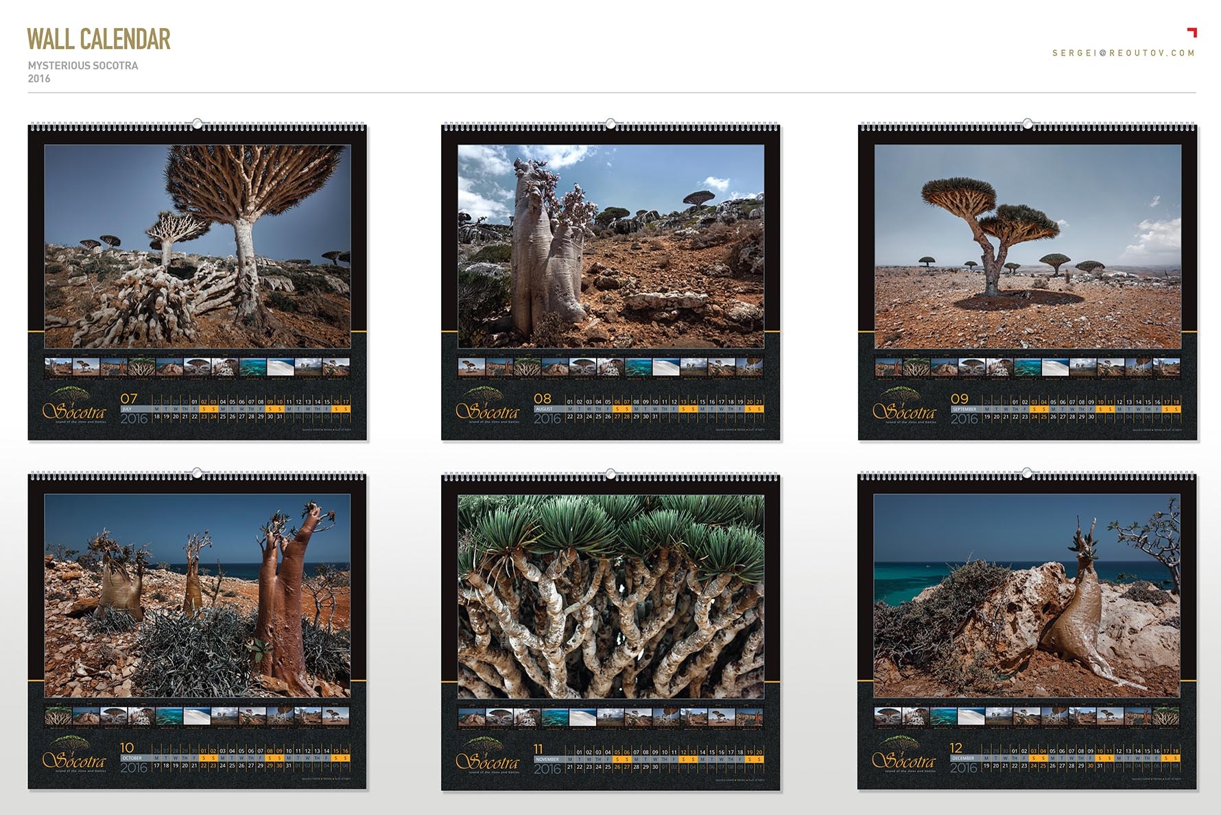 Socotra wall calendar, Mysterious Island, Socotra Island, Yemen